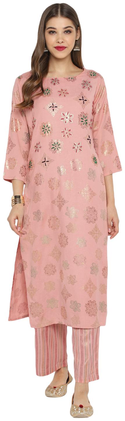 

Christeena Women Rayon Stitched Suits Kurta With Palazzo Set (Pink)
