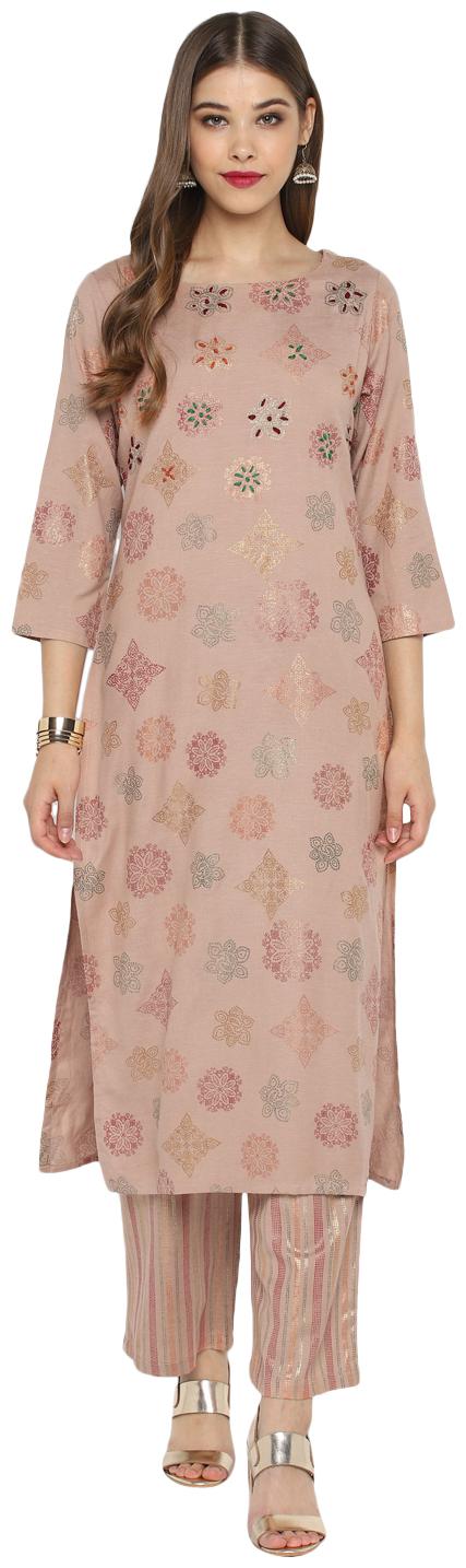 

Christeena Women Rayon Stitched Suits Kurta With Palazzo Set (Pink)