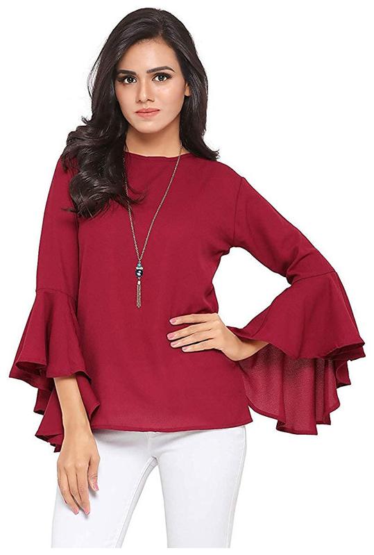 

Cifer Women Solid Regular tunic - Maroon
