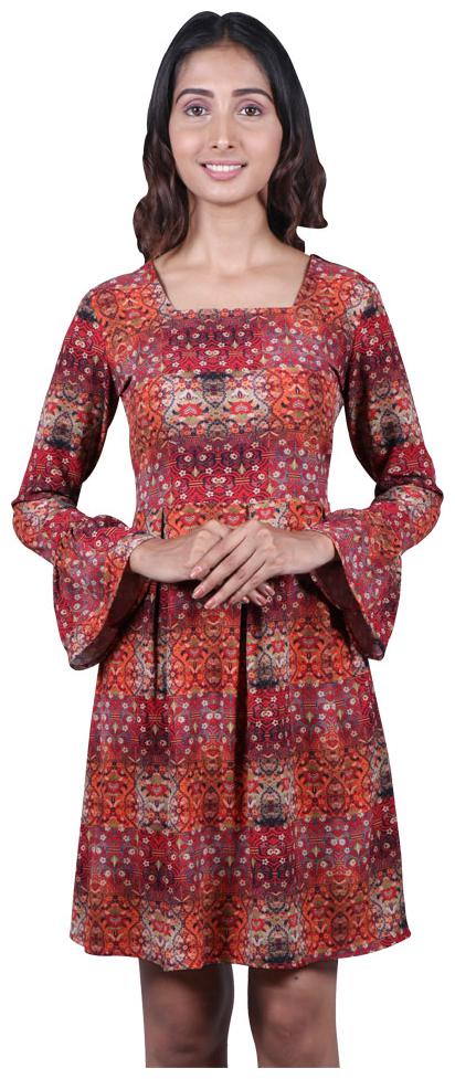 

indirage Multi Floral Flared dress