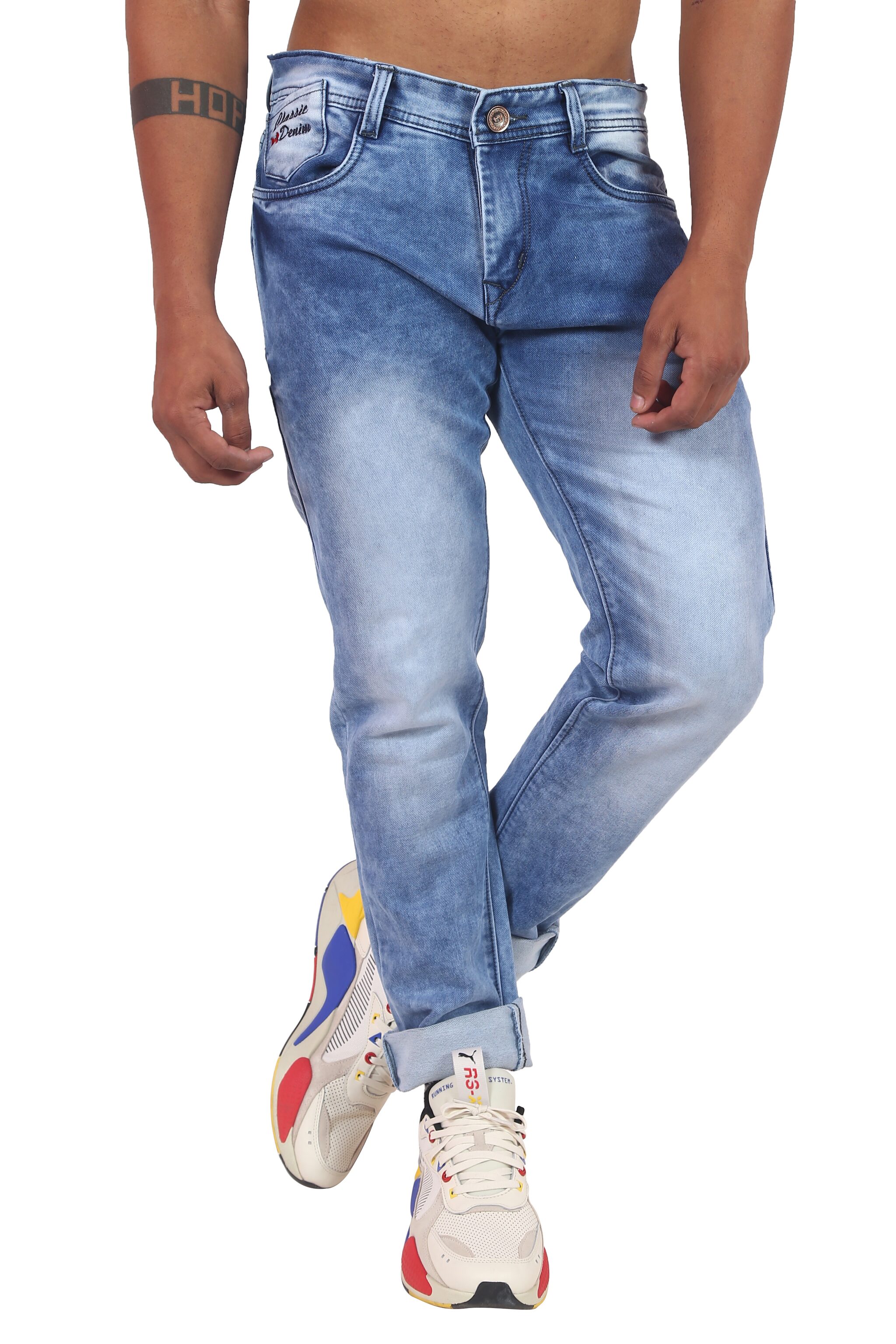 

Classic Denim Men Blue Regular Fit Jeans