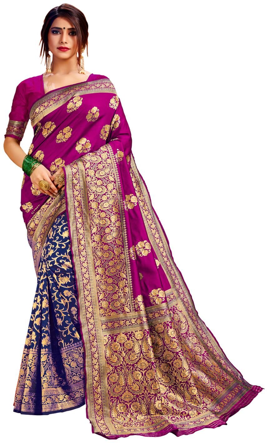 

Classic Selection Polycotton Woven Pink Color Saree