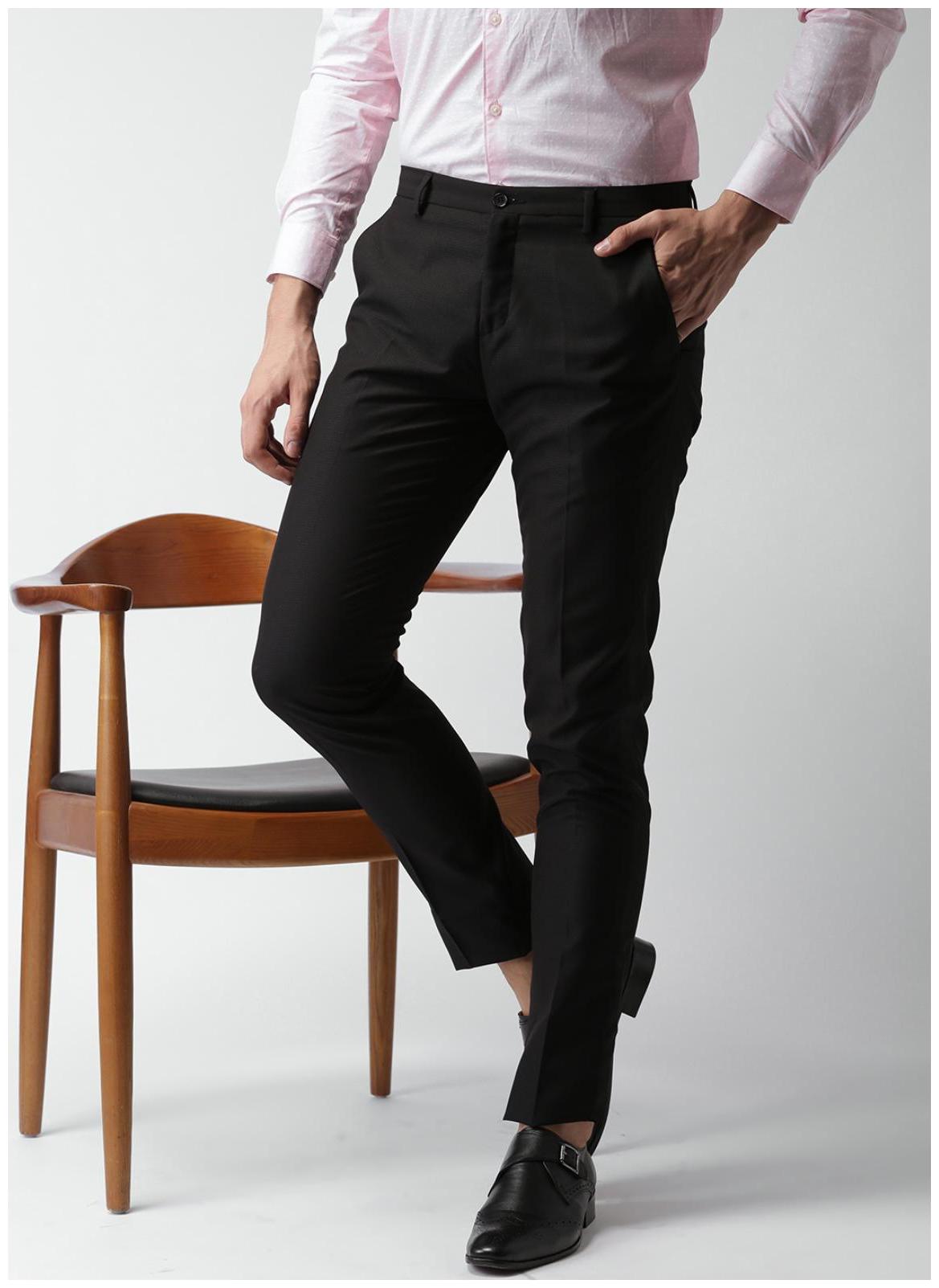 

CLASSIO Men Solid Slim Fit Formal Trouser - Black