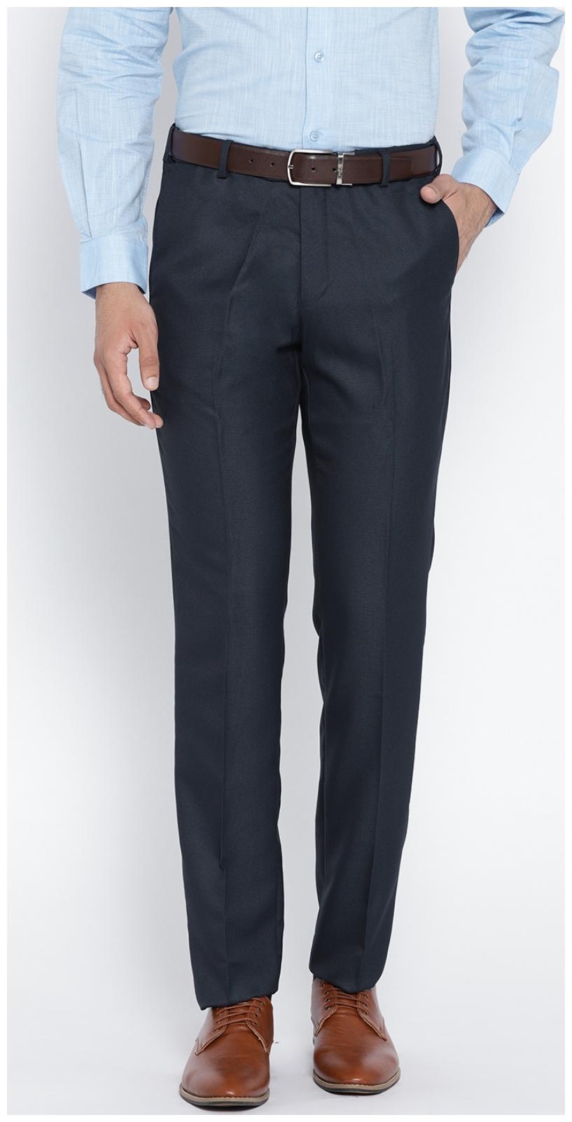 

CLASSIO Men Solid Regular Fit Formal Trouser - Blue