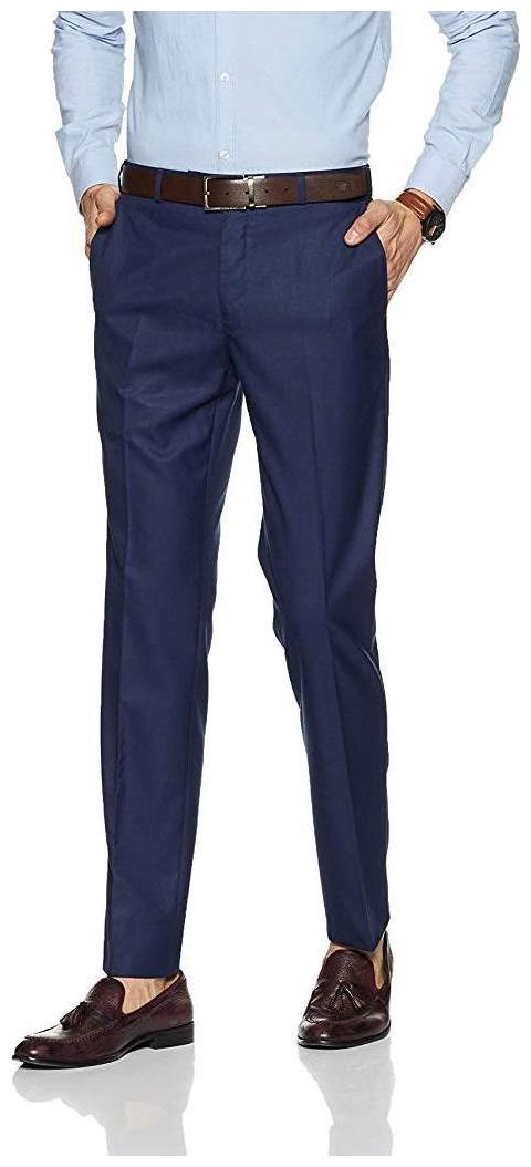 

CLASSIO Men Solid Regular Fit Formal Trouser - Blue