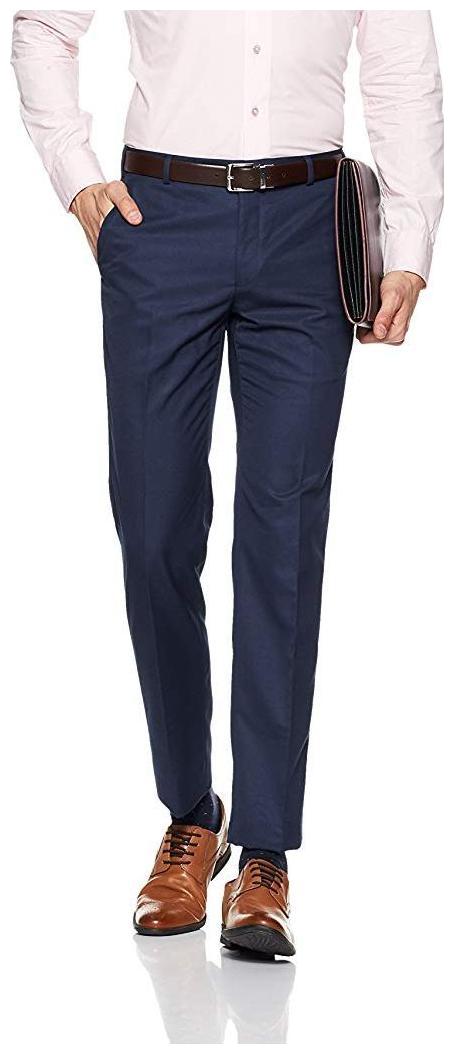 

CLASSIO Men Solid Slim Fit Formal Trouser - Blue