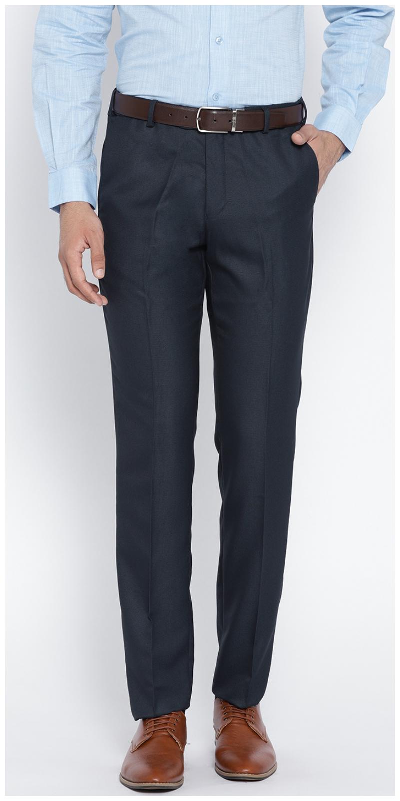 

CLASSIO Men Solid Regular Fit Formal Trouser - Blue