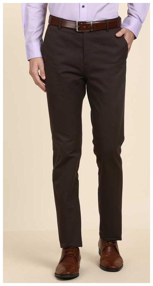 

CLASSIO Men Solid Slim Fit Formal Trouser - Brown
