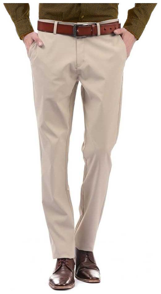 

CLASSIO FASHION Men Solid Slim Fit Formal Trouser - Beige