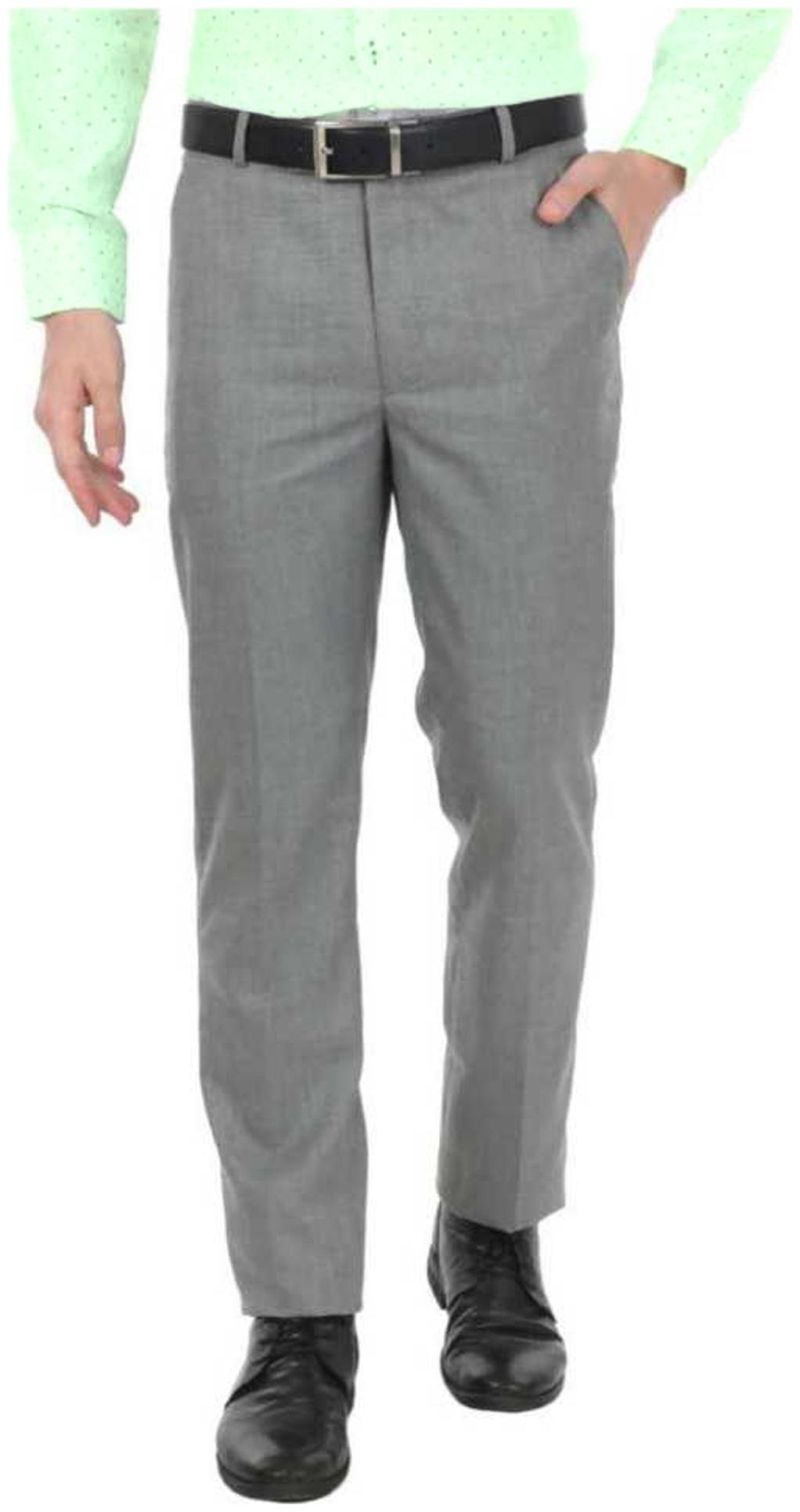 

CLASSIO FASHION Men Solid Regular Fit Formal Trouser - Grey