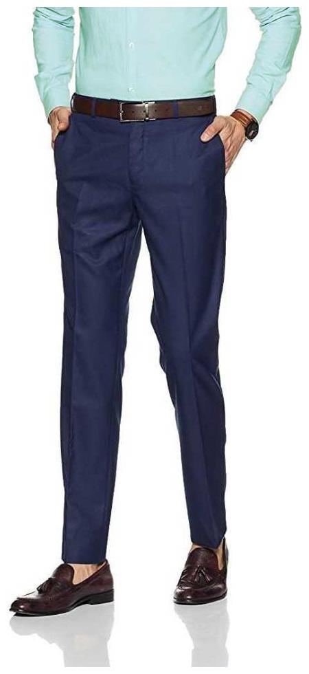 

CLASSIO FASHION Men Solid Regular Fit Formal Trouser - Blue