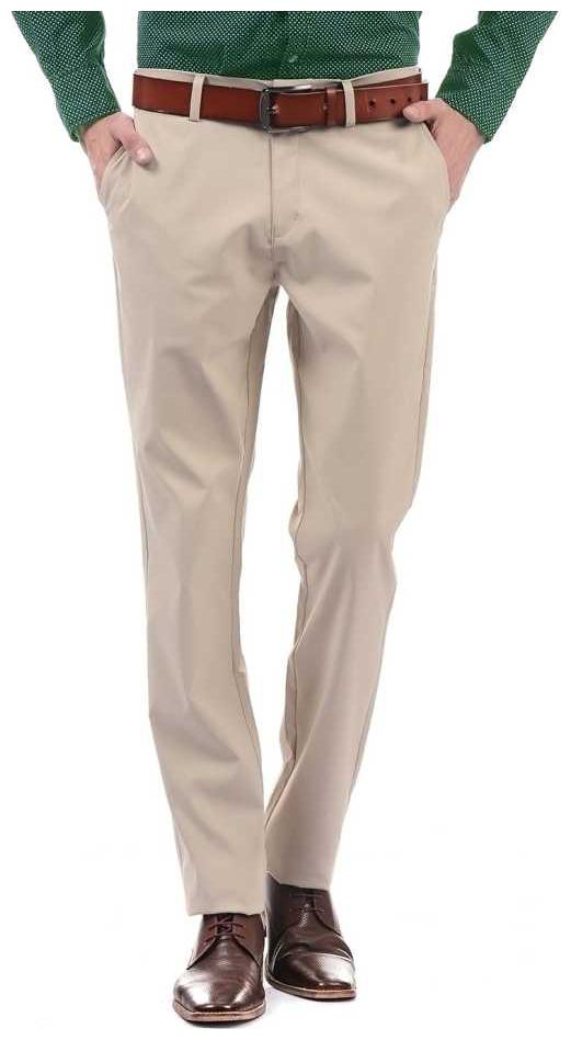 

CLASSIO FASHION Men Solid Slim Fit Formal Trouser - Beige