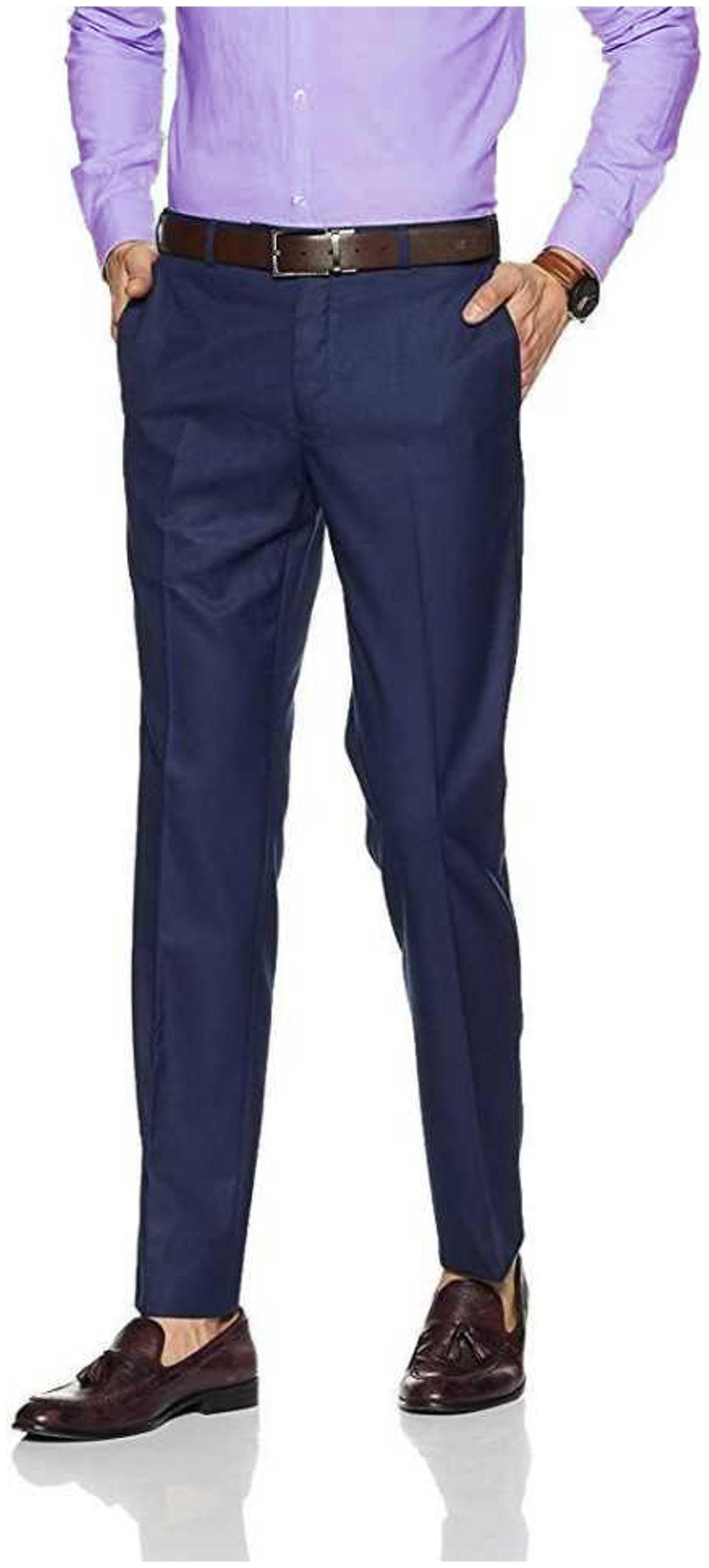 

CLASSIO FASHION Men Solid Slim Fit Formal Trouser - Blue