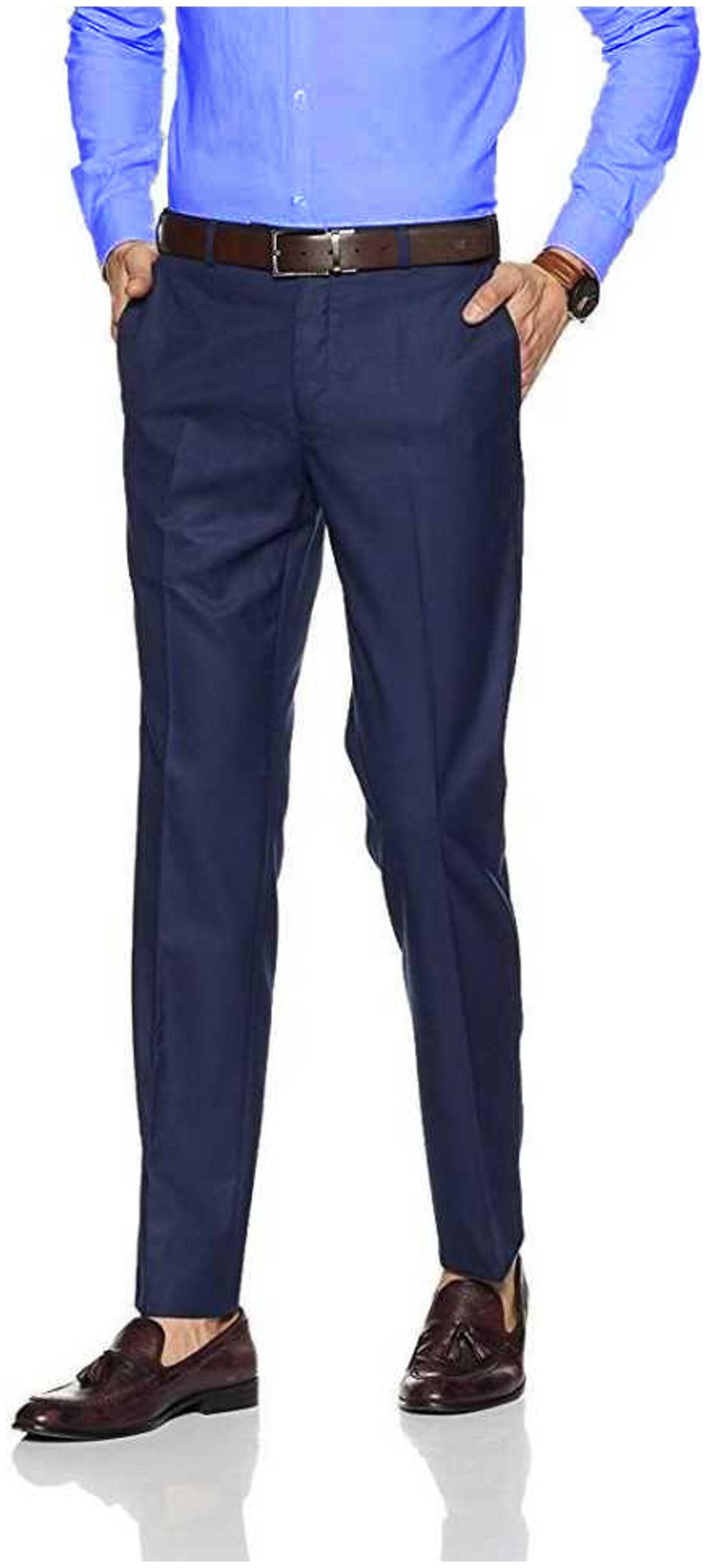 

CLASSIO FASHION Men Solid Slim Fit Formal Trouser - Blue