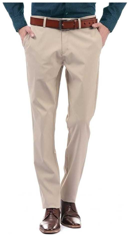 

CLASSIO FASHION Men Solid Slim Fit Formal Trouser - Beige