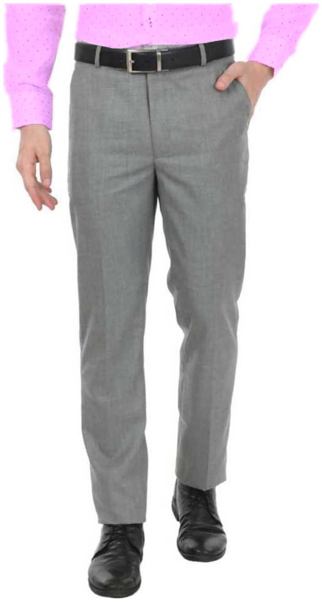 

CLASSIO FASHION Men Solid Slim Fit Formal Trouser - Grey