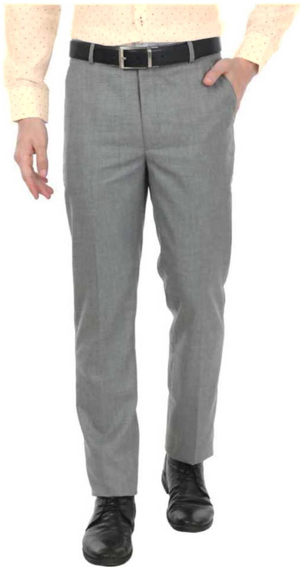 

CLASSIO FASHION Men Solid Slim Fit Formal Trouser - Grey