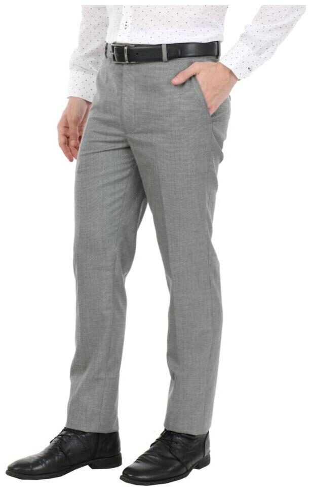 

CLASSIO Men Solid Slim Fit Formal Trouser - Grey