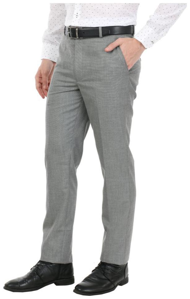 

CLASSIO Men Solid Slim Fit Formal Trouser - Grey