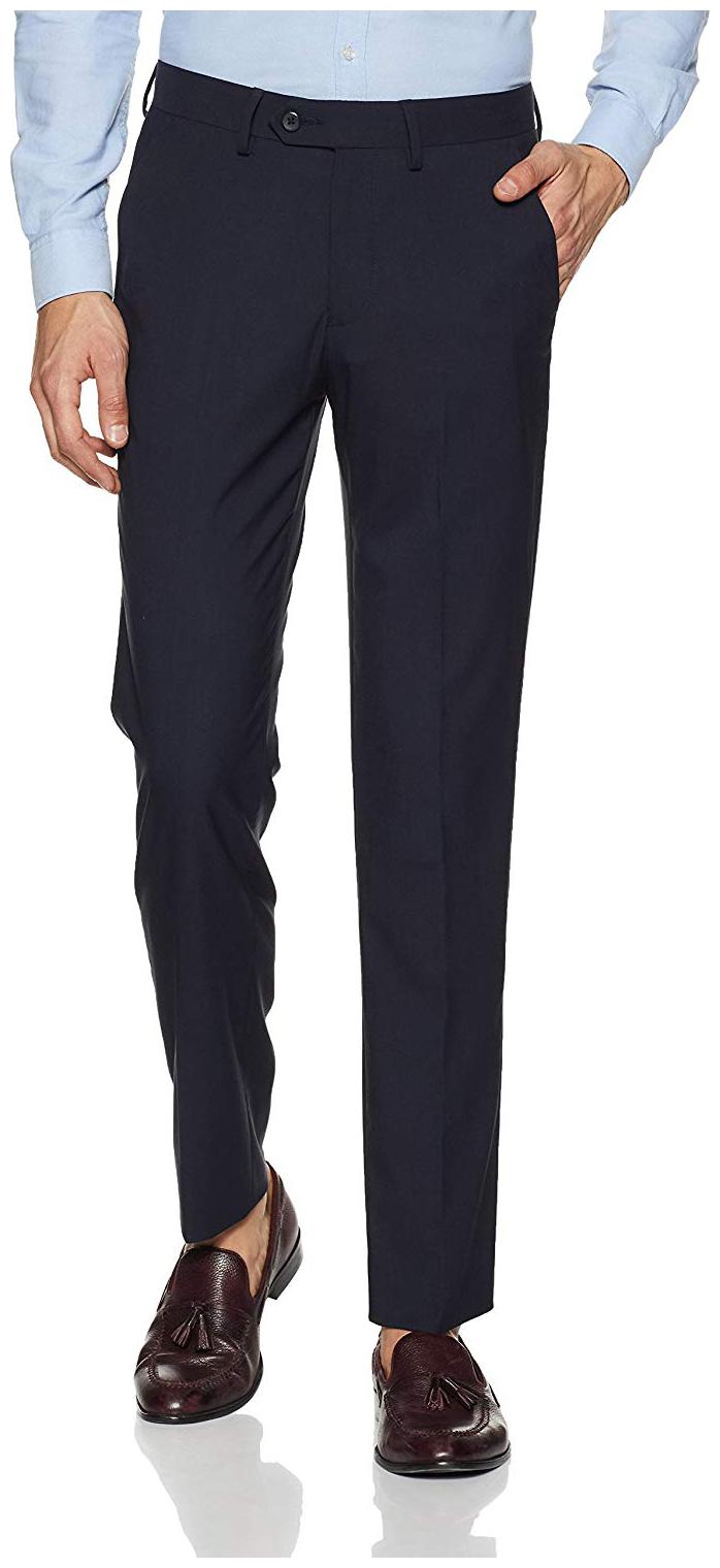 

CLASSIO Men Solid Slim Fit Formal Trouser - Blue