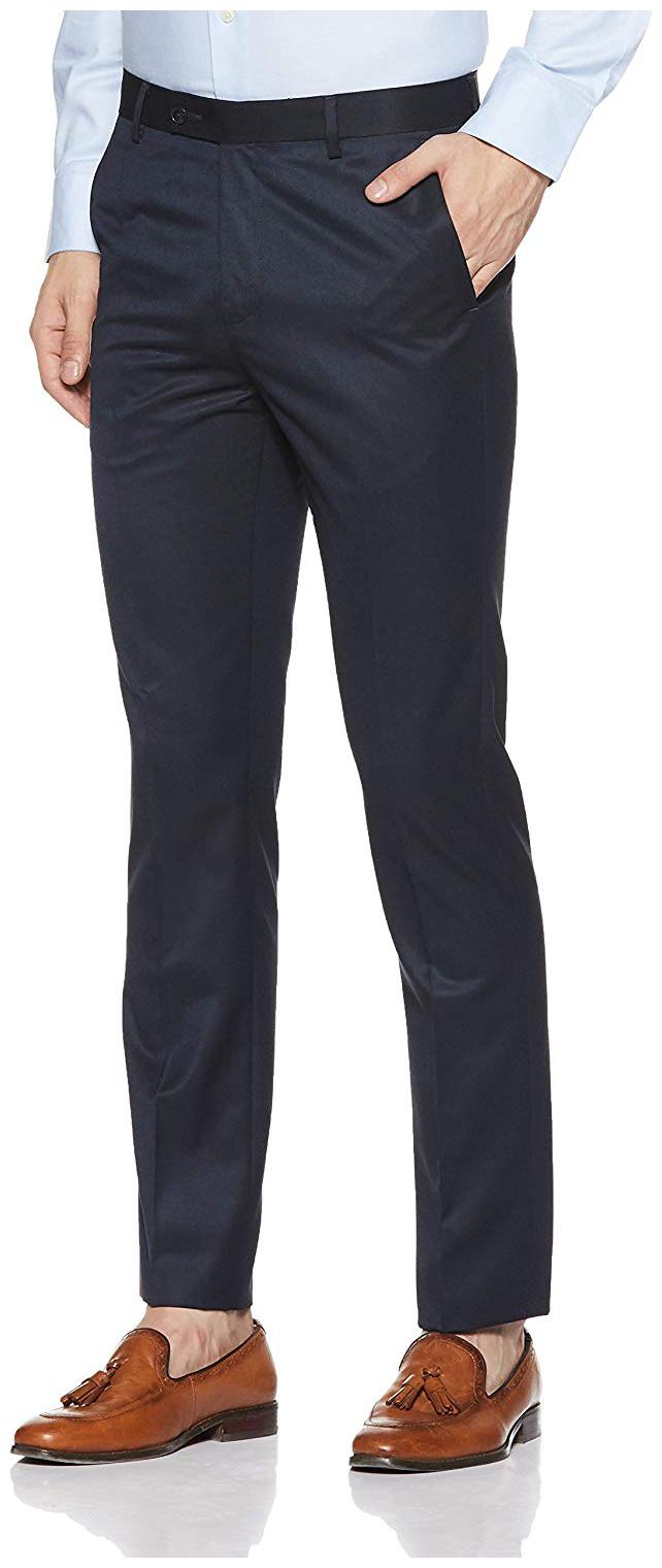 

CLASSIO Men Solid Regular Fit Formal Trouser - Blue
