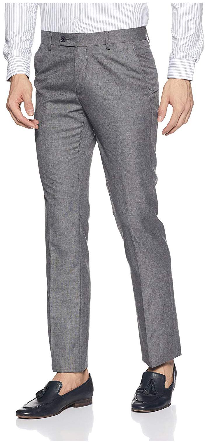 

CLASSIO Men Solid Slim Fit Formal Trouser - Grey