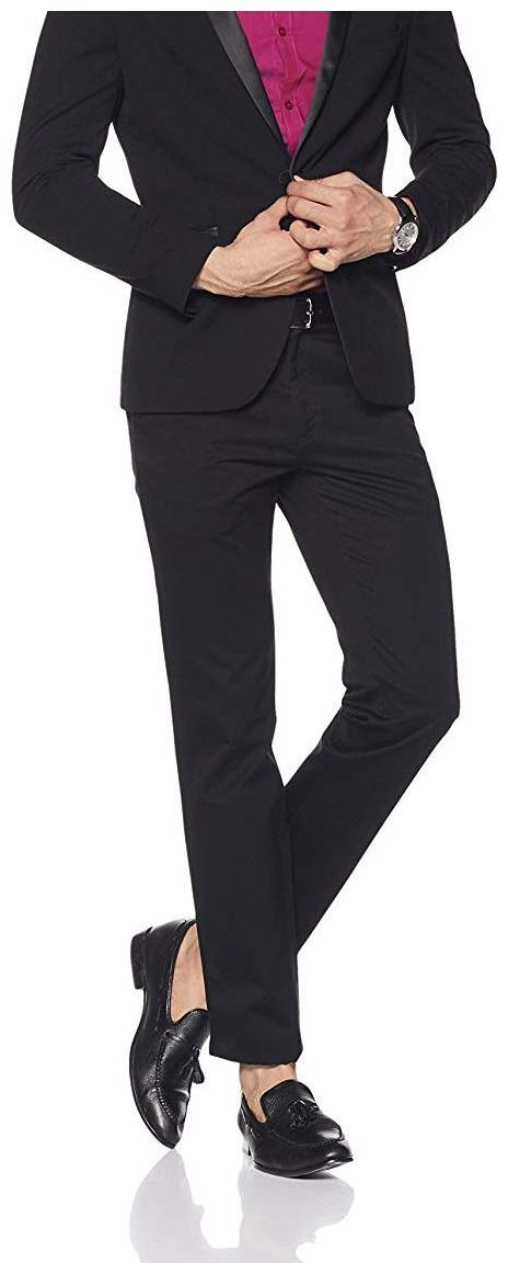 

CLASSIO Men Solid Slim Fit Formal Trouser - Black