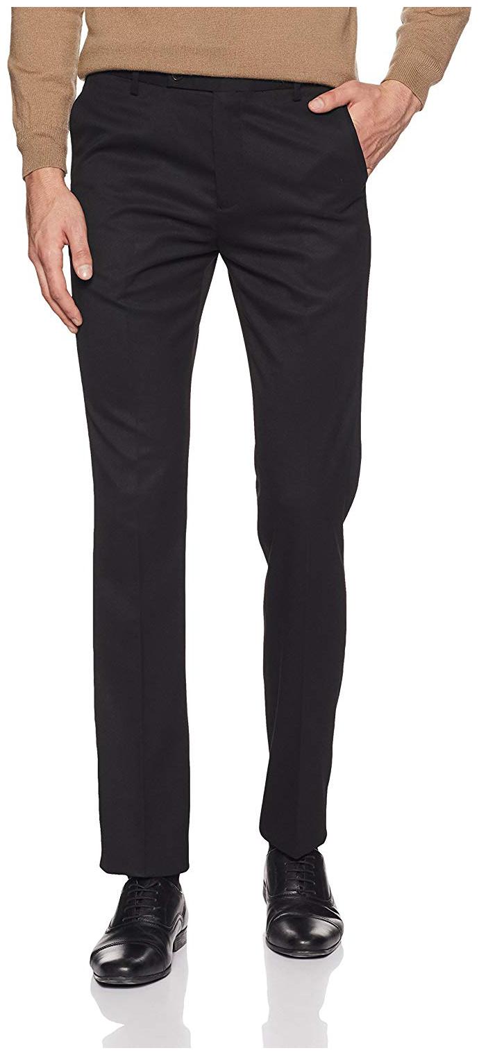 

CLASSIO Men Solid Slim Fit Formal Trouser - Black