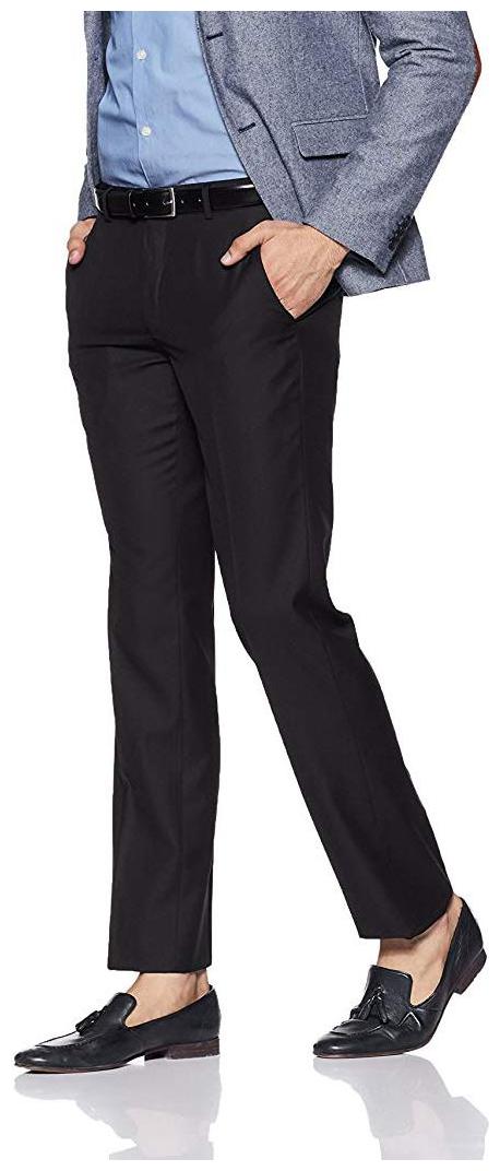 

CLASSIO Men Solid Slim Fit Formal Trouser - Black