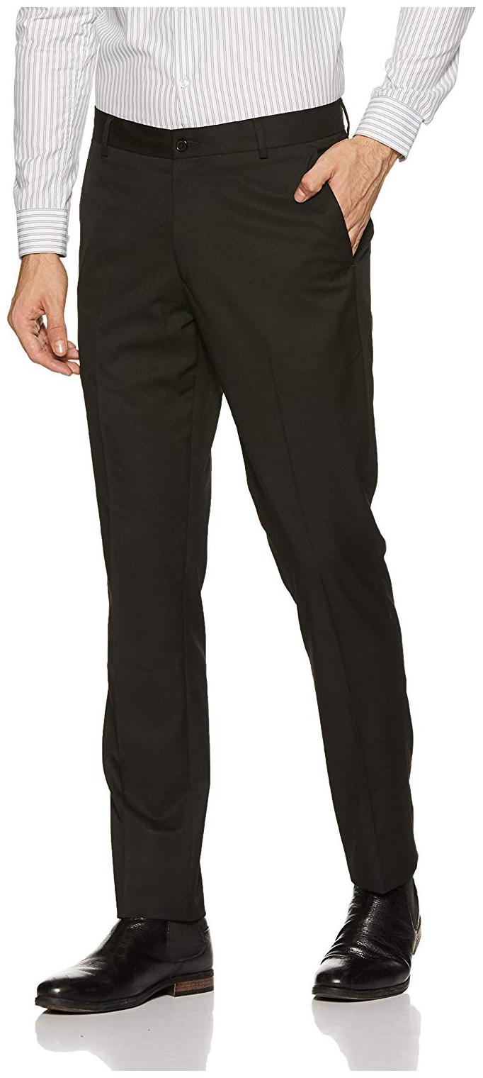 

CLASSIO Men Solid Slim Fit Formal Trouser - Black