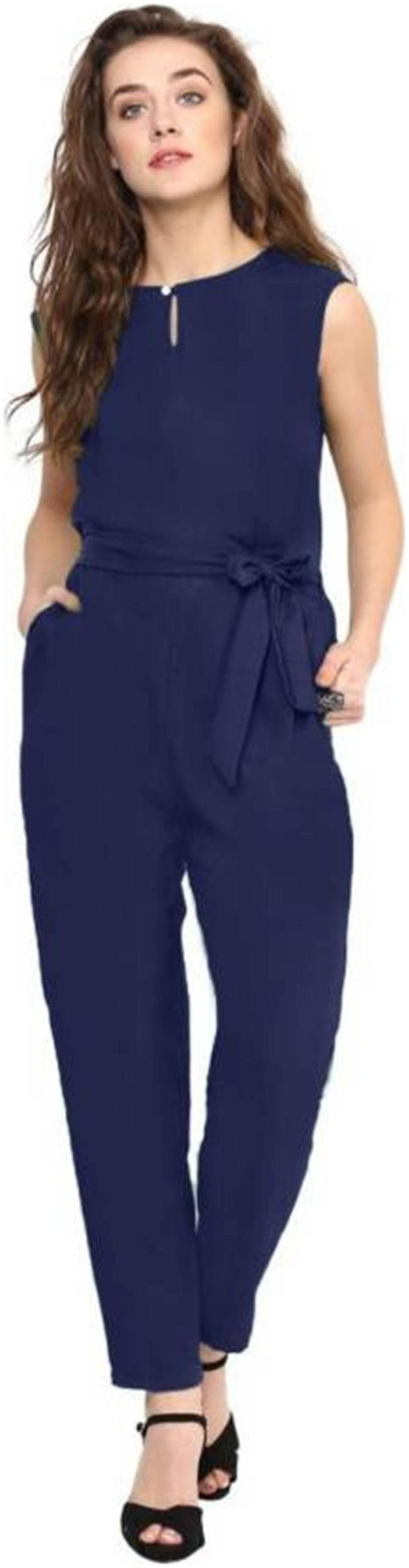 

ForeverYoung Solid Jumpsuit - Navy