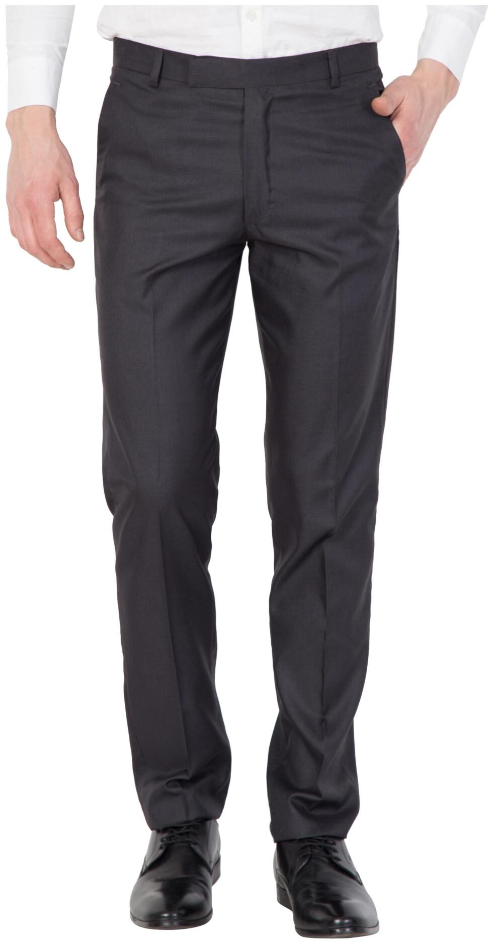 

Cliths Men Solid Slim Fit Formal Trouser - Black