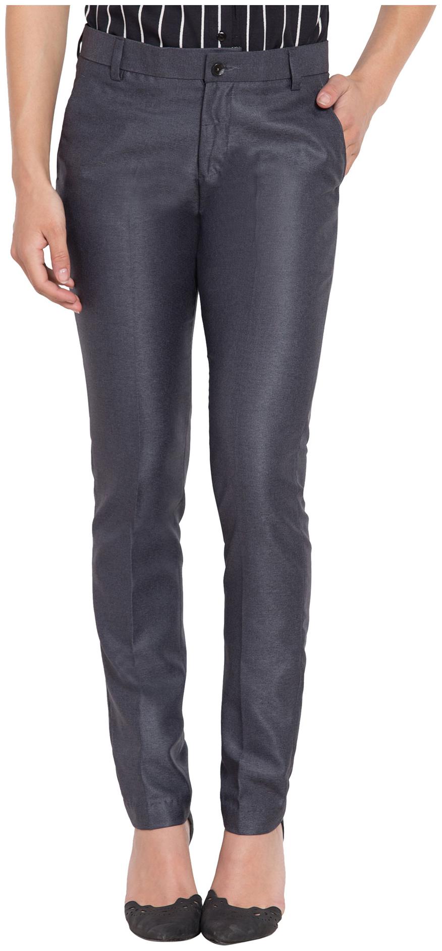 

Cliths Women Grey Slim fit Regular pants