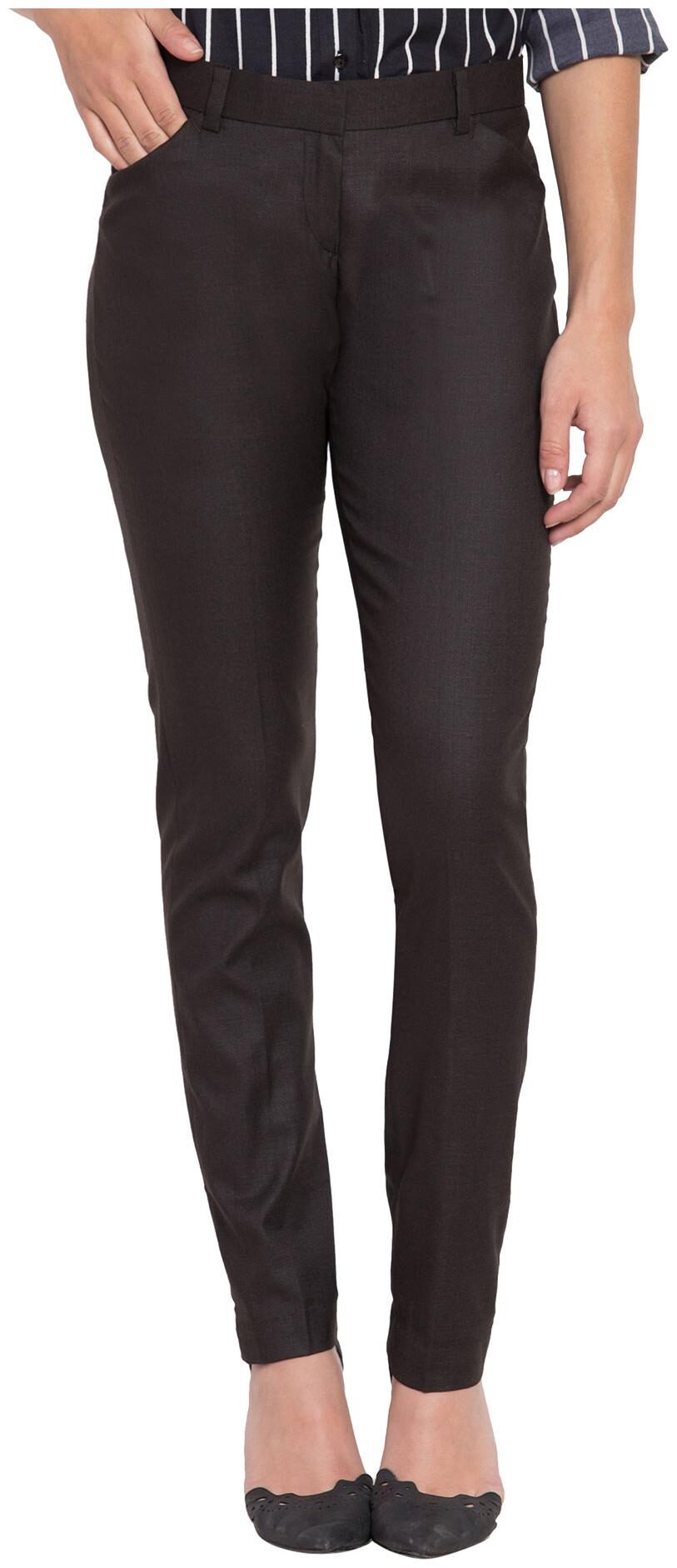 

Cliths Women Brown Slim fit Regular pants