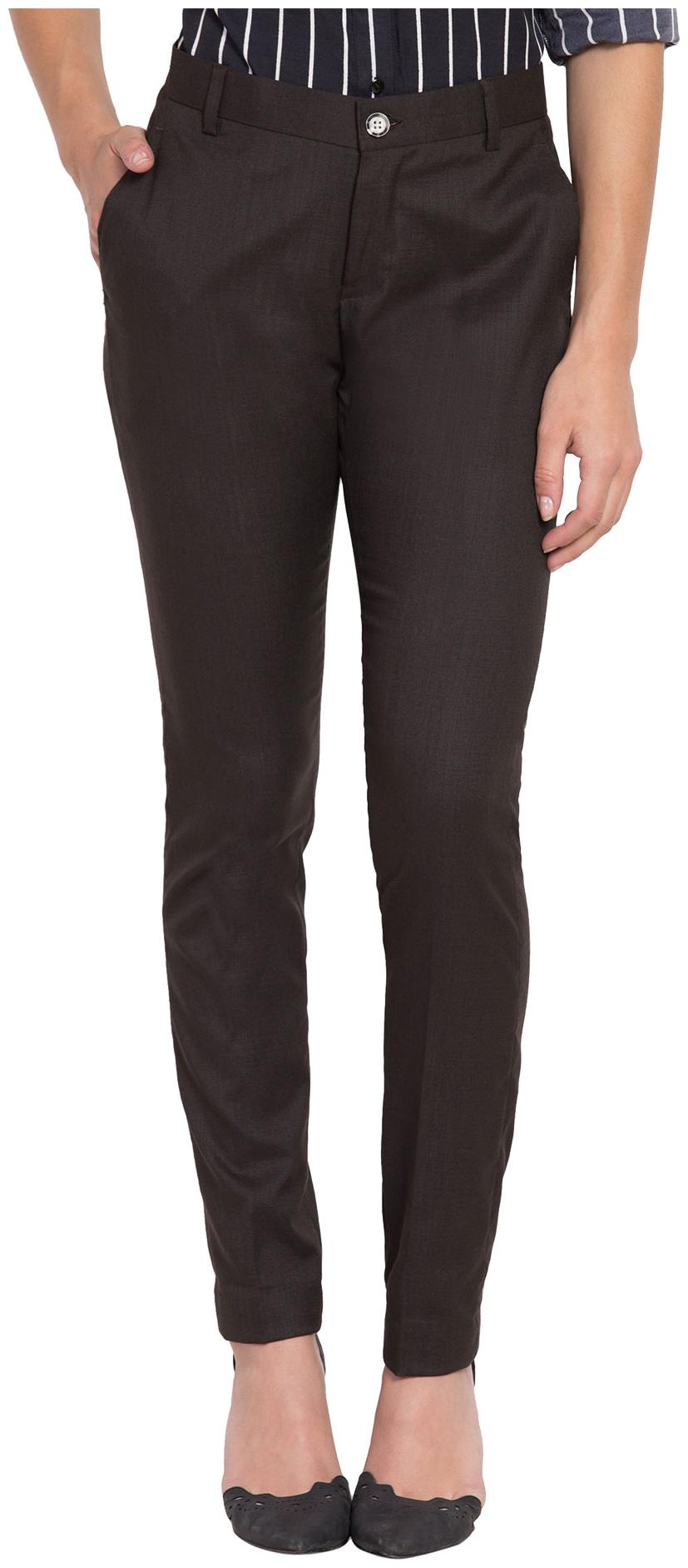 

Cliths Women Brown Slim fit Regular pants