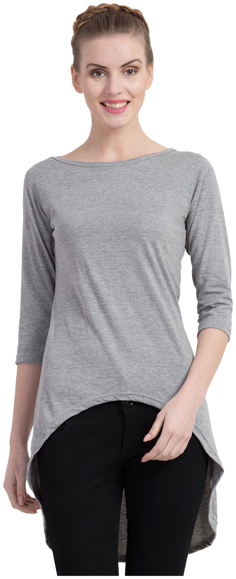 

Cliths Women Self design Regular tunic - Grey