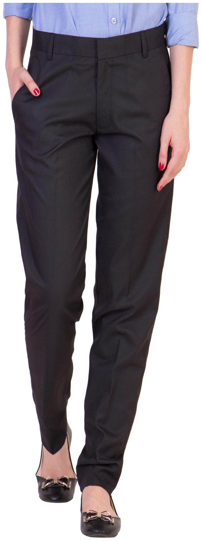 

Cliths Women Black Slim fit Regular trousers