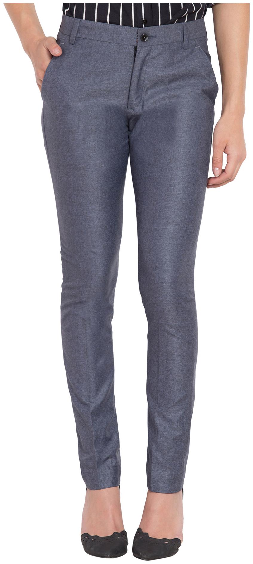 

Cliths Women Grey Slim fit Regular pants