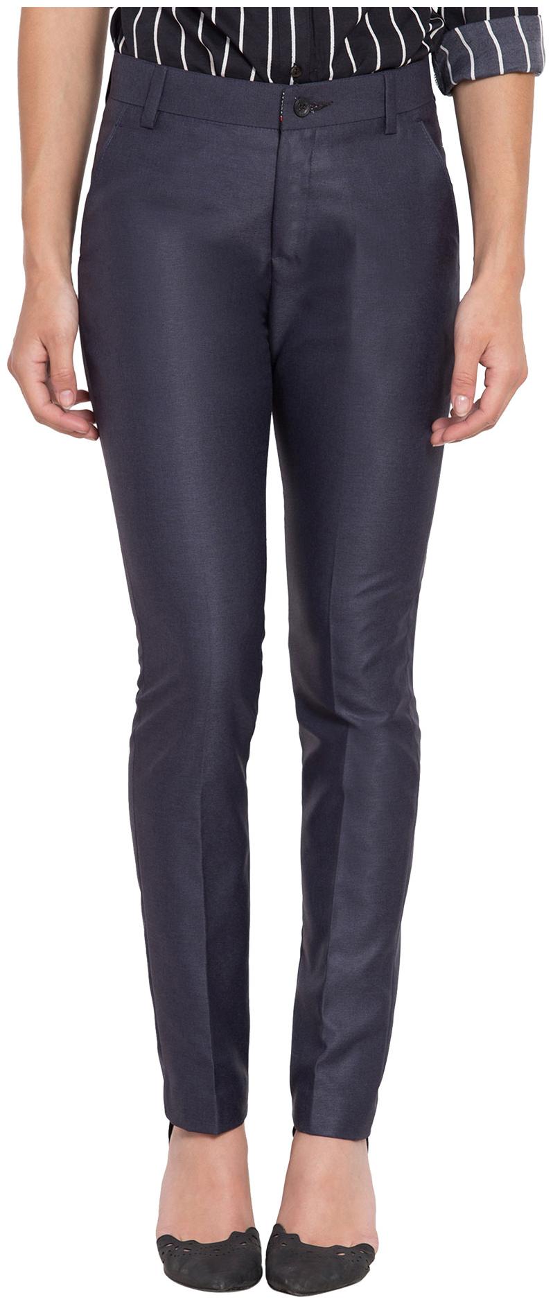 

Cliths Women Blue Slim fit Regular pants