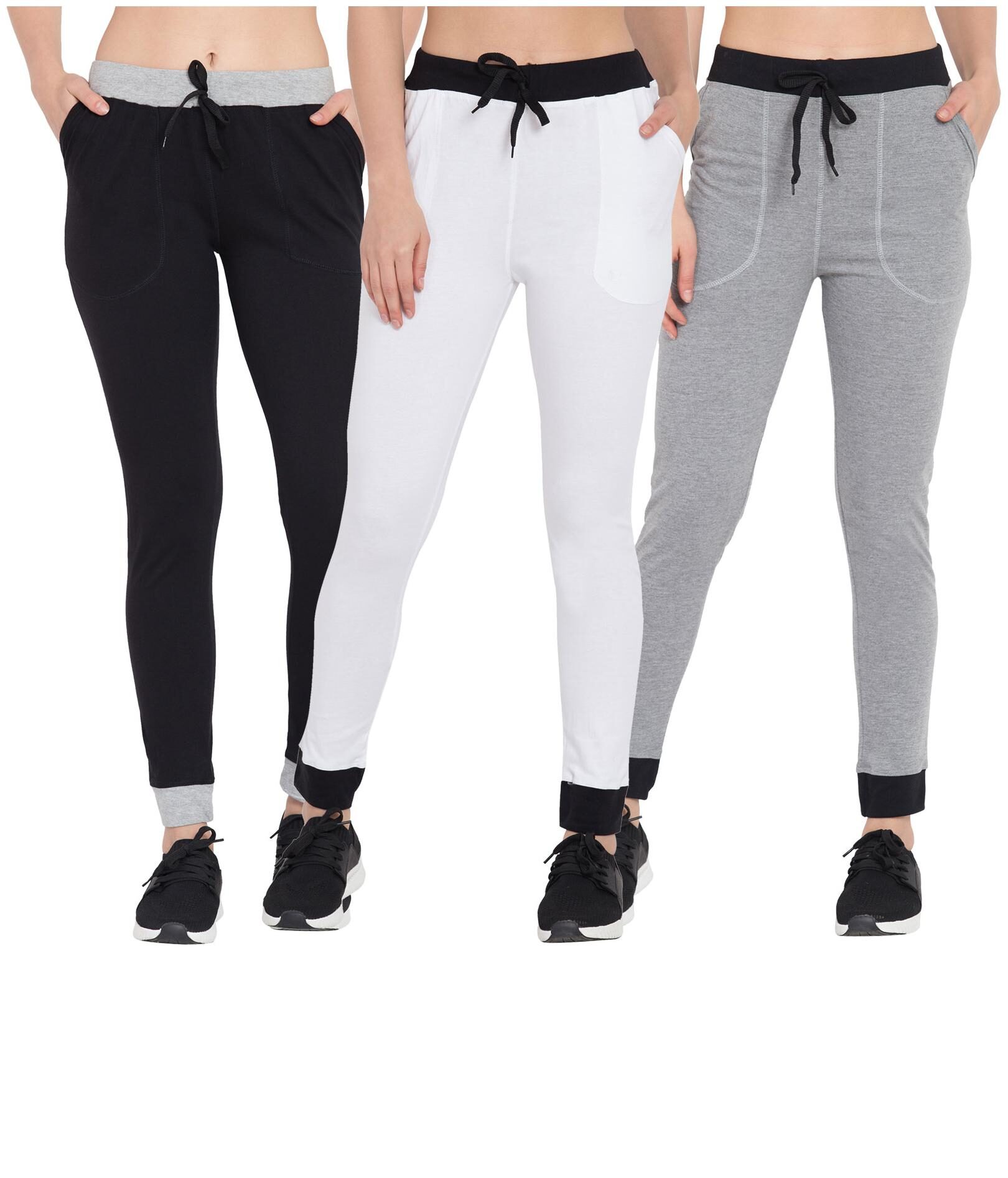 

Cliths Women Slim fit Cotton Solid Track pants - Multi