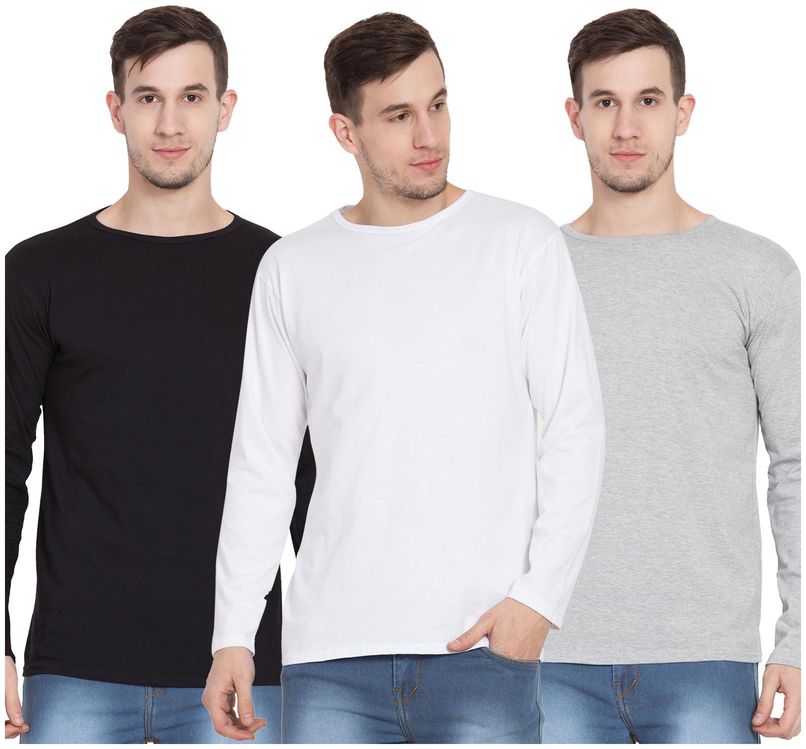 

Cliths Men Multi Slim fit Cotton Round neck T-Shirt - Pack Of 3