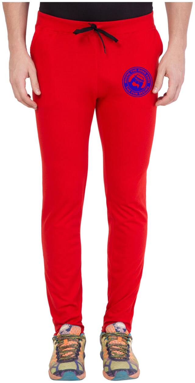 Cliths Men's Red;Blue Zeep Printed Sports Jogger
