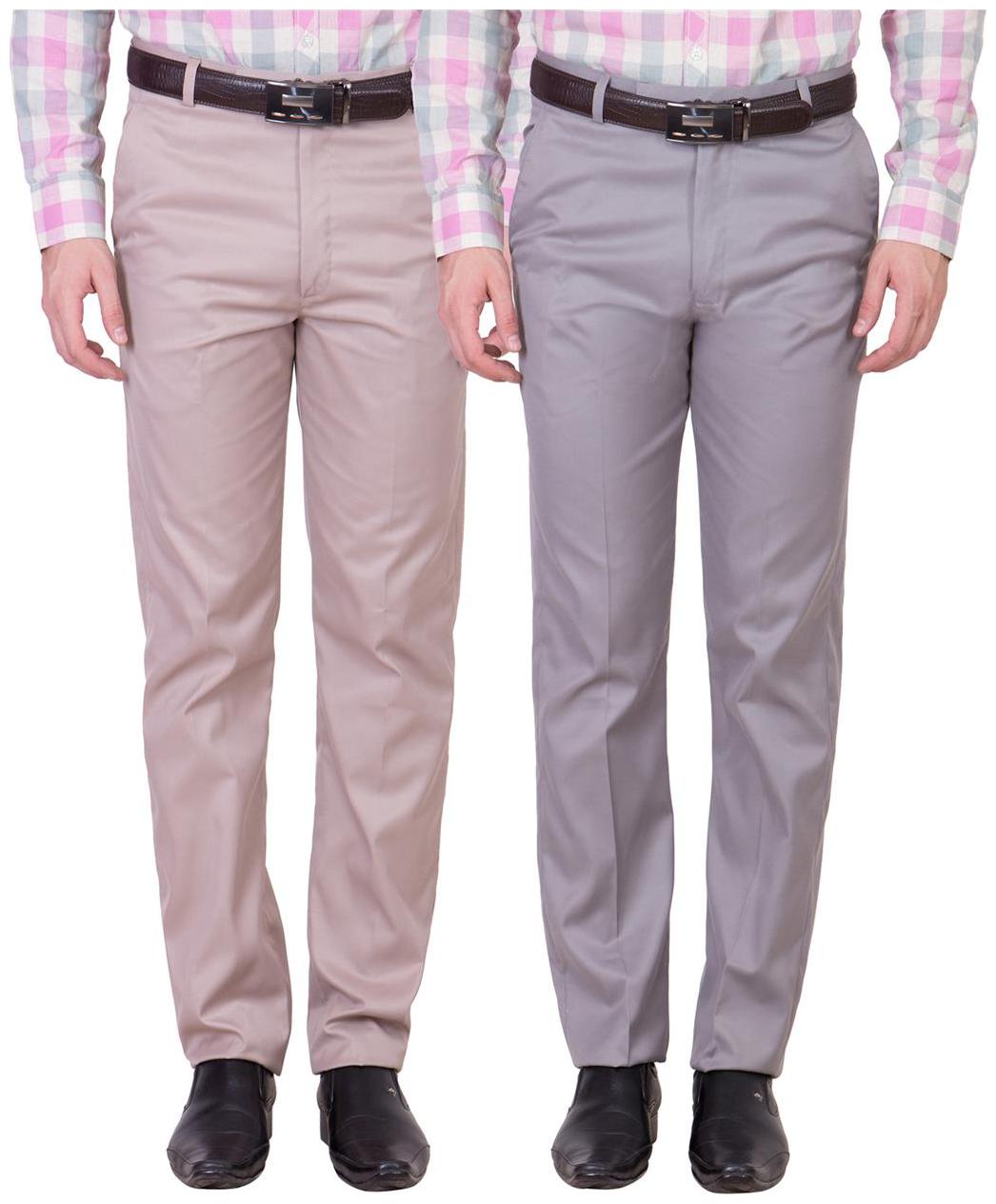 

Cliths Men Solid Slim Fit Formal Trouser - Brown