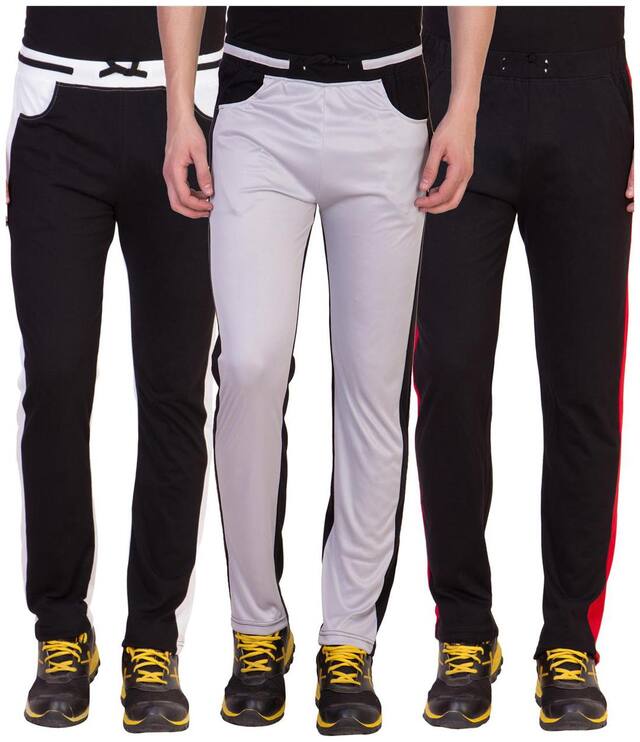 Cliths Men's Cotton Track Pants- Pack of 3