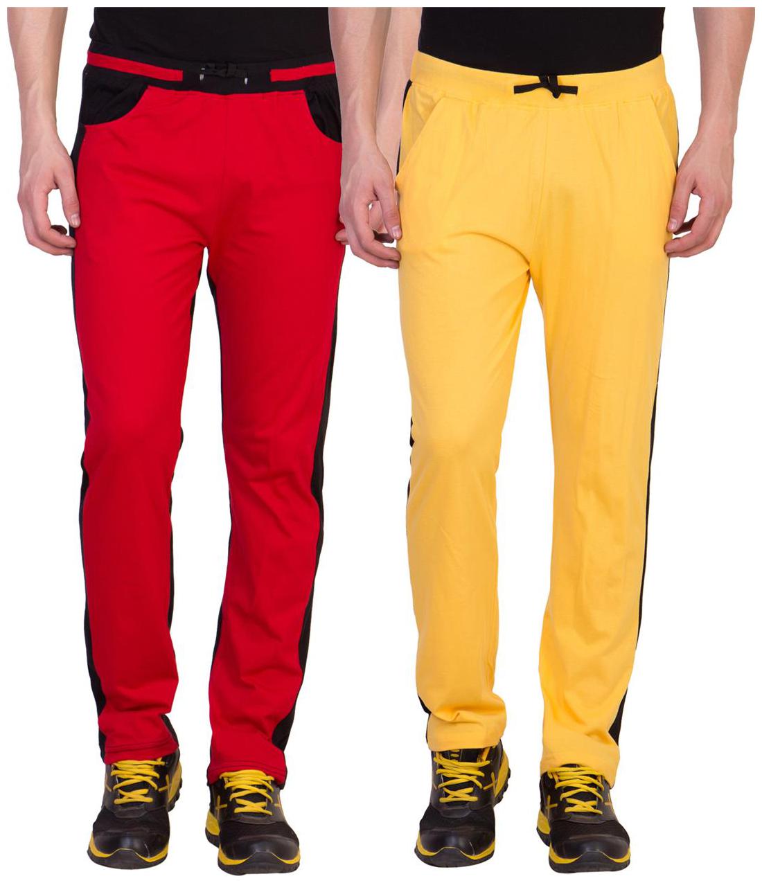 

Cliths Men s Cotton Track Pants- Pack of 2