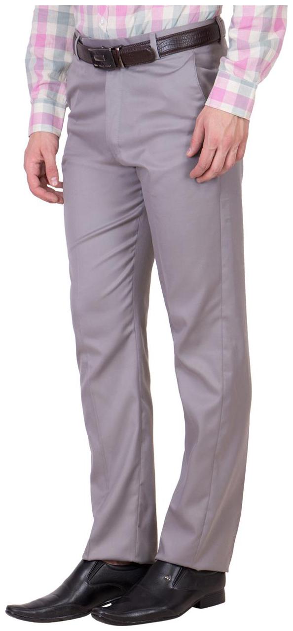 

Cliths Men Solid Slim Fit Formal Trouser - Brown
