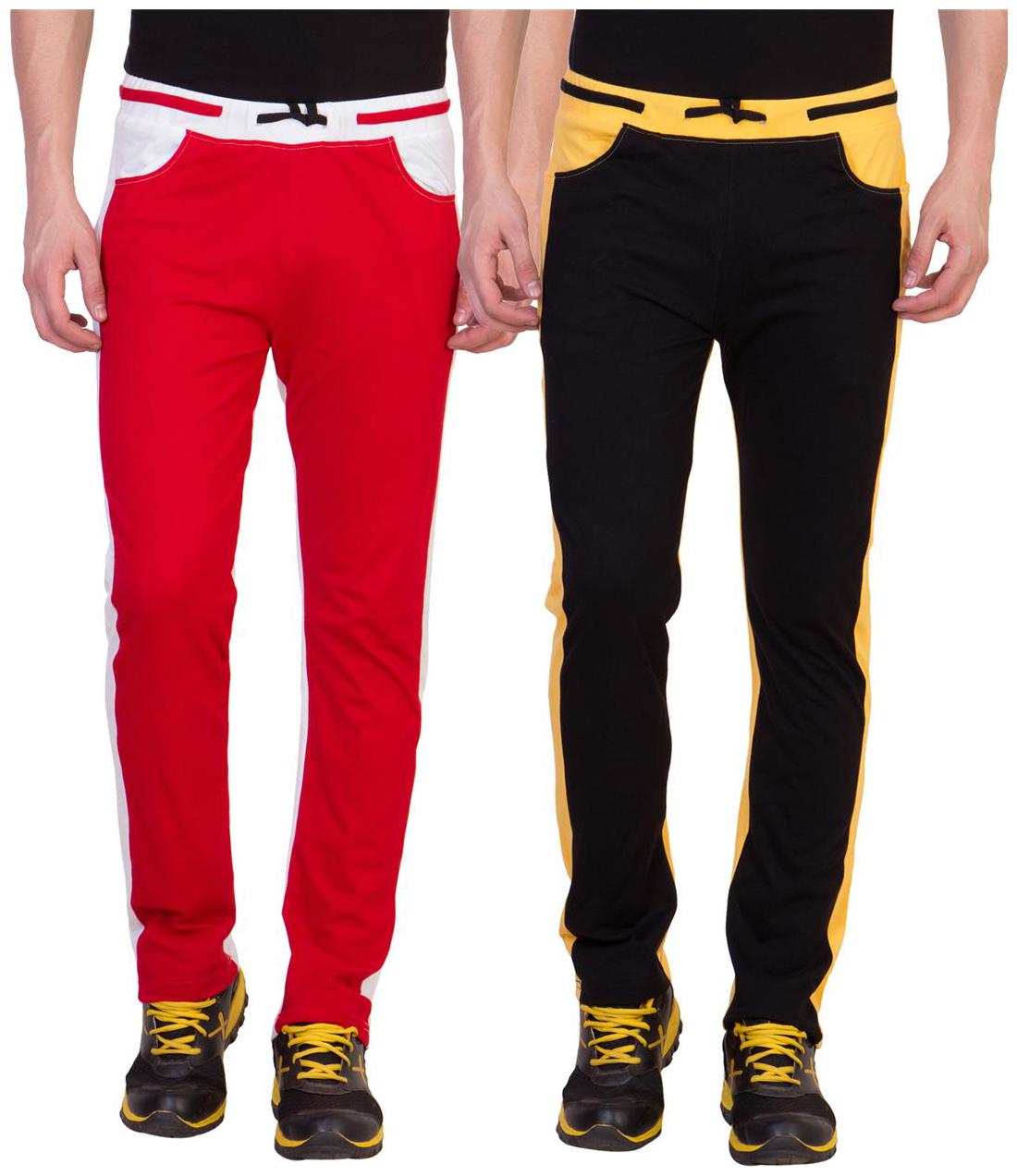 

Cliths Men s Cotton Track Pants- Pack of 2