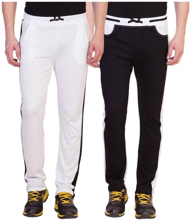 Cliths Men's Cotton Track Pants- Pack of 2