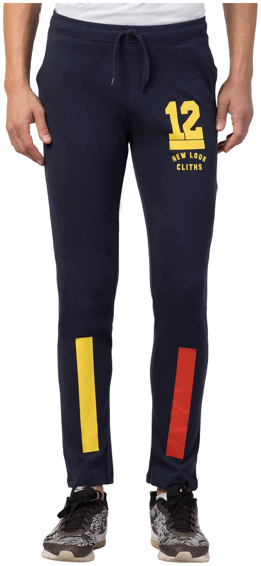 

Cliths Mens Navy Cotton Printed Jogger Track Pants
