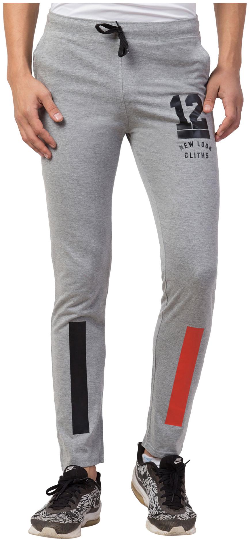 

Cliths Mens Grey Cotton Printed Track Pants